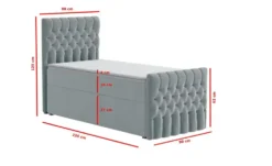 Boxbett mit Bettkasten und Fußteil