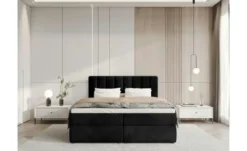 Boxbett mit Stauraum und Topper Devora