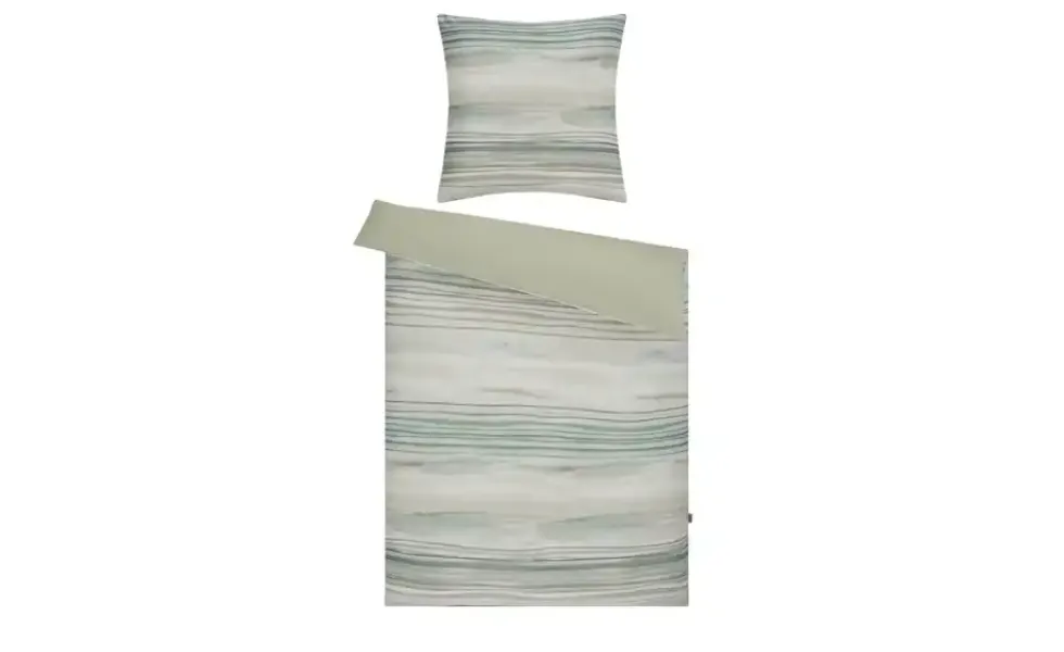 Como Green Satin Wende-Bettwäsche Ombre