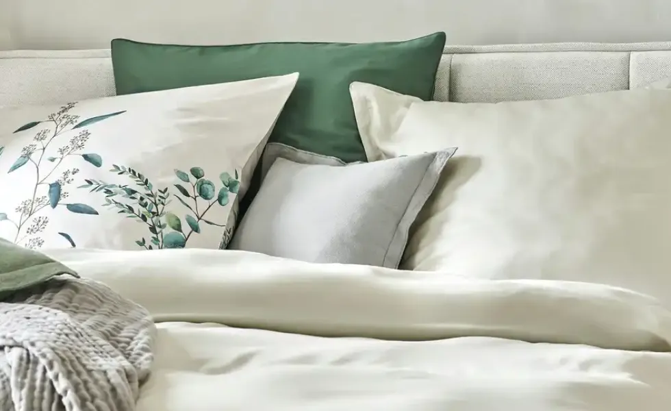 Como Green Satin Wende-Bettwäsche Ombre