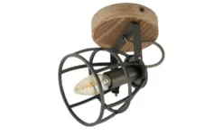 Deckenleuchte, 1-flammig, Holz/Metall