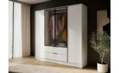 Drehtürenschrank mit 2 Schubladen