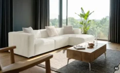 Ecksofa im modernen Breitcord Prado