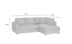 Ecksofa mit Boxspringpolsterung