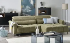 Ecksofa mit elektrischer Sitztiefenverstellung