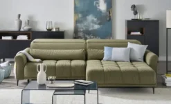 Ecksofa mit elektrischer Sitztiefenverstellung