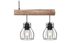 Globo Lighting Pendelleuchte, 5-flammig, Holz/ Metall Körbe