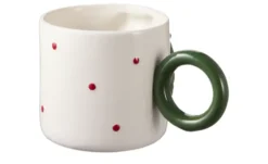 HOME STORY Tasse mit Weihnachtskranz