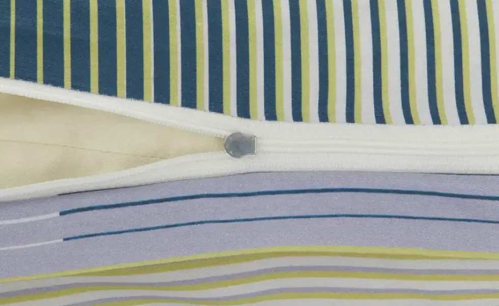 indigo Mako-Satin Bettwäsche Offset