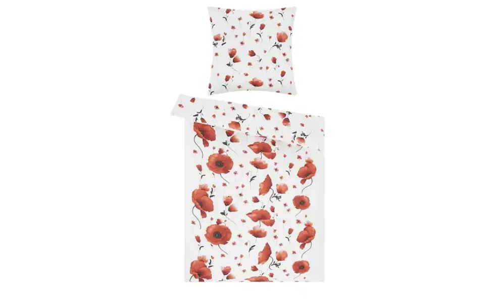 kaeppel Baumwoll Seersucker Bettwäsche Scarlett Poppies