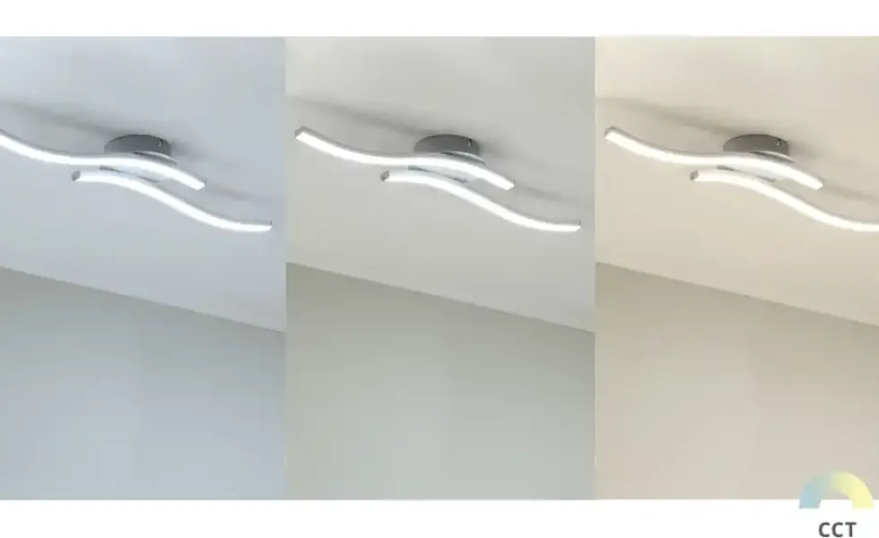 KHG LED-Deckenleuchte, 2-flammig, alufarben