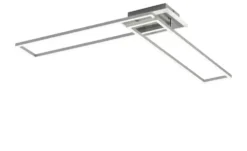 KHG LED-Deckenleuchte, 3-flammig, chrom/ alu mit Fernbedienung