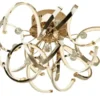 KHG LED-Deckenleuchte, goldfarben mit Kristall