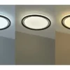 KHG LED-Deckenleuchte, schwarz mit Fernbedienung
