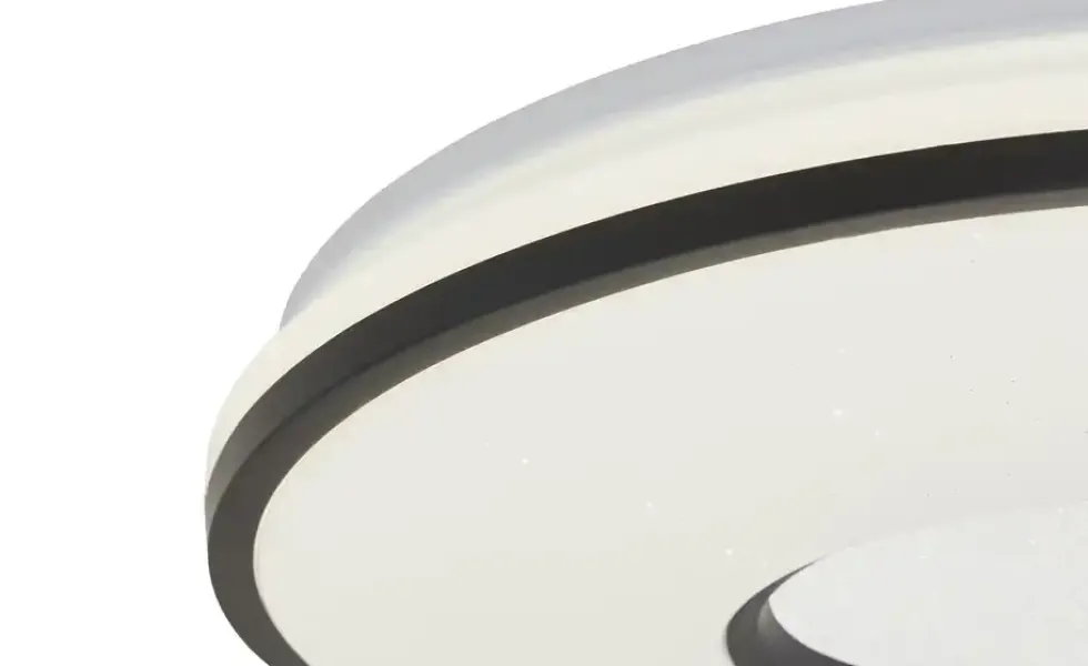 KHG LED-Deckenleuchte, schwarz mit Fernbedienung