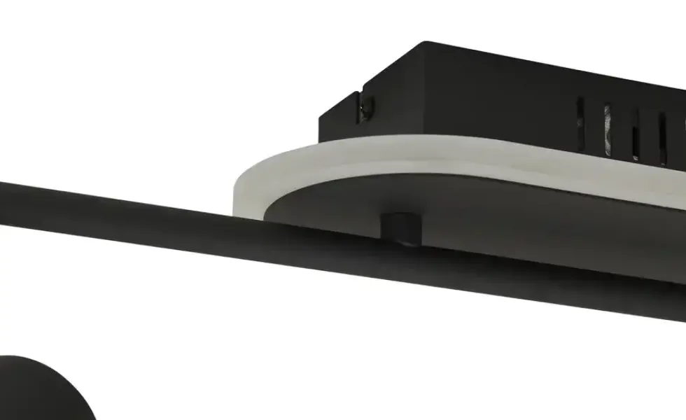 KHG LED-Deckenspot, 2+1-flammig, sandschwarz