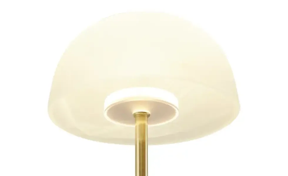 KHG LED-Tischleuchte, 1-flammig, messing/ Alabasterglas