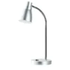 KHG LED-Tischleuchte silber mit flexiblem Arm