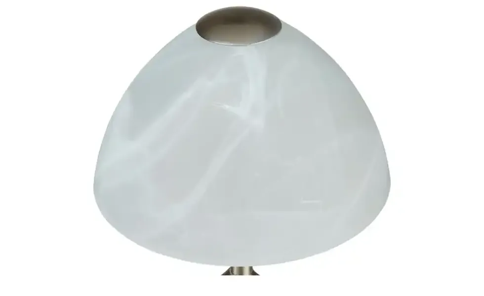 KHG Tischleuchte nickel matt mit Glasschirm