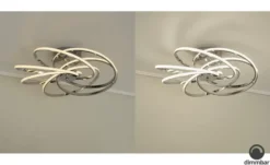 Meisterleuchten LED-Deckenleuchte, 6-flammig, chrom `gedreht´