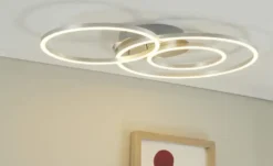 Meisterleuchten LED-Deckenleuchte, Aluminium gebürstet, 3-Kreise