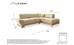 Miuform Ecksofa mit Schlaffunktion Dazzling Daisy