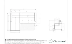Miuform Ecksofa mit Schlaffunktion Scandic Lagom