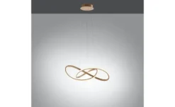 Paul Neuhaus LED-Pendelleuchte, messing-matt, geschwungen