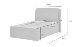 Polsterbett mit Stauraum