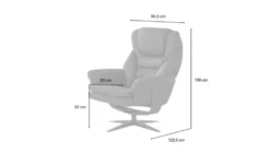 Primo Drehsessel mit Hocker Henry