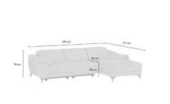 Primo Ecksofa mit elektrischer Relaxfunktion Eva