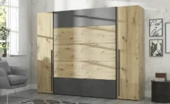 Schwebetürenschrank mit Drehtüren