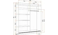 Schwebetürenschrank 2-türig