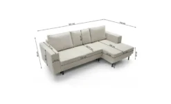 Selsey Ecksofa mit Schlaffunktion Rodario Mini