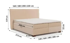 S-STYLE Boxbett mit Bettkasten, Cord, H3 Lovetti