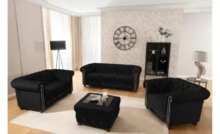 S-STYLE Chesterfield Polestergarnitur 3+1 Cleo Blink