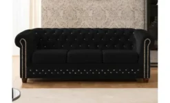 S-STYLE Chesterfield Polestergarnitur 3+1 Cleo Blink
