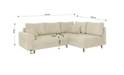 S-STYLE Ecksofa mit Hocker Trygve
