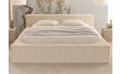 S-STYLE Polsterbett Cord, mit Bettkasten und Lattenrost Noord
