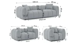 S-STYLE Polstergarnitur 3+2+1 Nubira