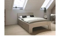 Stauraumbett in beige