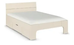 Stauraumbett in beige
