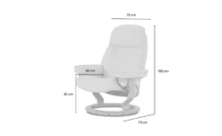 Stressless Relaxsessel mit Hocker Leder Sunrise