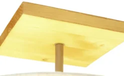 Trio Deckenleuchte, 1-flammig, Nickel-antik/ Holz