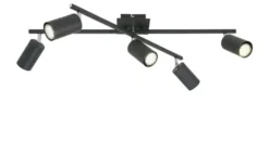 Trio Deckenspot, 5-flammig, schwarz