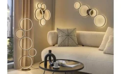 Trio LED-Deckenleuchte, Kreise, schwarz