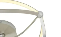 Trio LED-Deckenleuchte, Nickel-matt, geschwungen