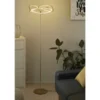 Trio LED-Stehleuchte, messing-matt, geschwungen