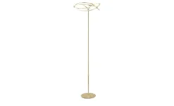 Trio LED-Stehleuchte, messing-matt, geschwungen