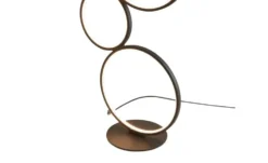 Trio LED-Stehleuchte, Schwarz, Kreise